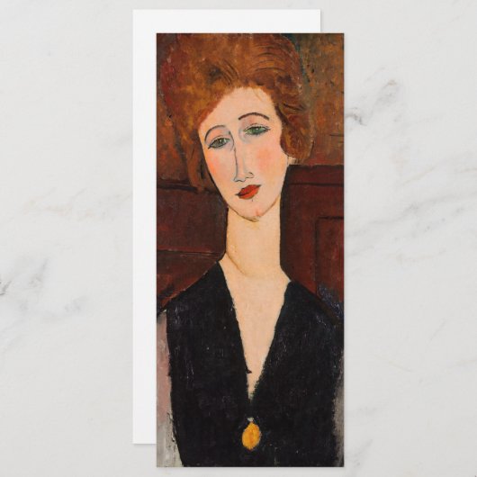 Amedeo Modigliani - Portrait einer Frau Einladung (Vorne/Hinten)