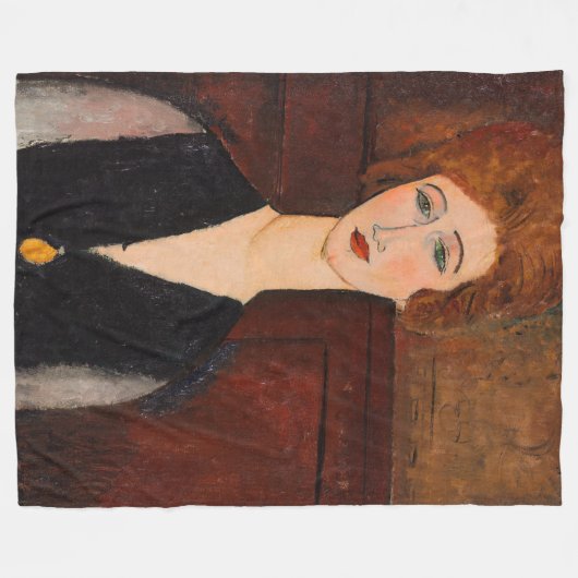 Amedeo Modigliani - Portrait einer Frau Fleecedecke (Vorderseite (Horizontal))