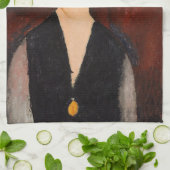 Amedeo Modigliani - Portrait einer Frau Geschirrtuch (Gefaltet)