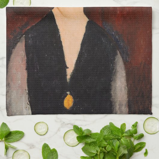Amedeo Modigliani - Portrait einer Frau Geschirrtuch (Gefaltet)