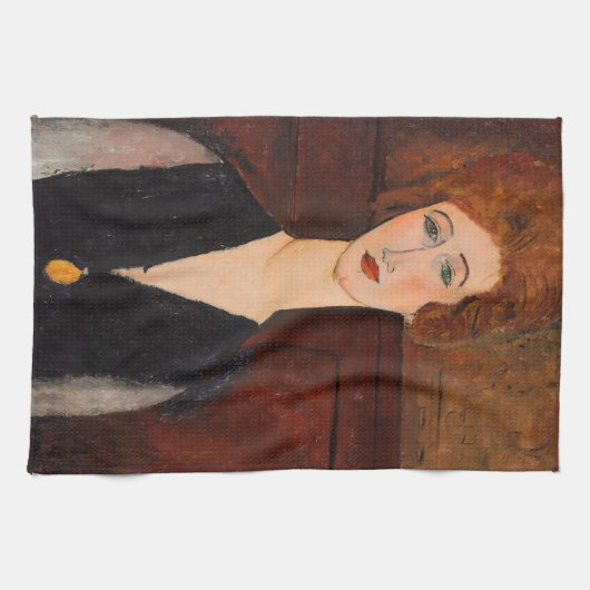 Amedeo Modigliani - Portrait einer Frau Geschirrtuch (Horizontal)