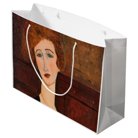 Amedeo Modigliani - Portrait einer Frau Große Geschenktüte (Rückseite Schrägansicht)