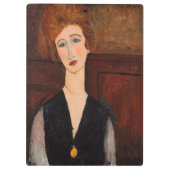 Amedeo Modigliani - Portrait einer Frau Klemmbrett (Rückseite)