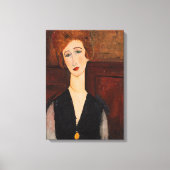 Amedeo Modigliani - Portrait einer Frau Leinwanddruck (Vorderseite)
