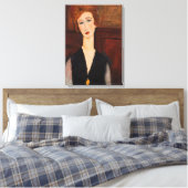 Amedeo Modigliani - Portrait einer Frau Leinwanddruck (Insitu (Schlafzimmer))