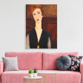 Amedeo Modigliani - Portrait einer Frau Leinwanddruck (Insitu (Wohnzimmer))