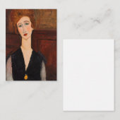 Amedeo Modigliani - Portrait einer Frau Mitteilungskarte (Vorne/Hinten)