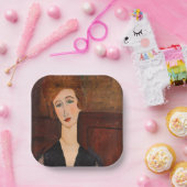 Amedeo Modigliani - Portrait einer Frau Pappteller (Party)