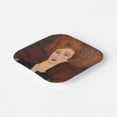 Amedeo Modigliani - Portrait einer Frau Pappteller (Gewinkelt)