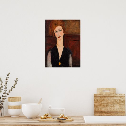 Amedeo Modigliani - Portrait einer Frau Poster (Küche)