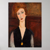 Amedeo Modigliani - Portrait einer Frau Poster (Vorne)