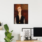 Amedeo Modigliani - Portrait einer Frau Poster (Heimbüro)