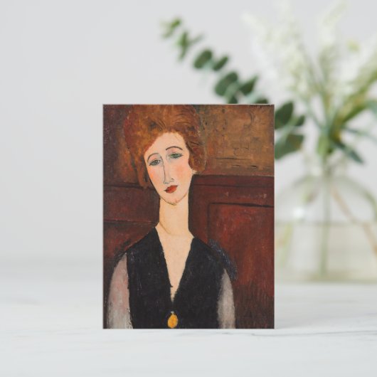 Amedeo Modigliani - Portrait einer Frau Postkarte (Stehend Vorderseite)