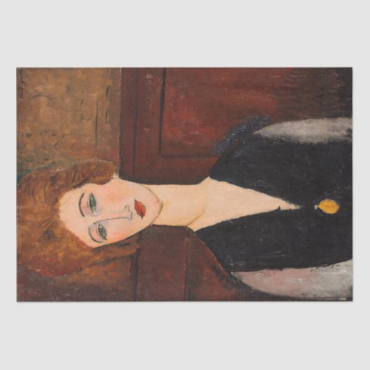 Amedeo Modigliani - Portrait einer Frau Seidenpapier (Vorderseite)