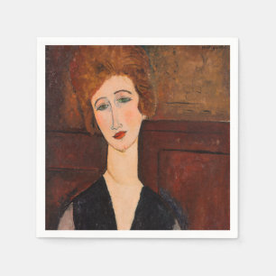 Amedeo Modigliani - Portrait einer Frau Serviette