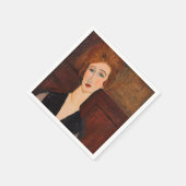Amedeo Modigliani - Portrait einer Frau Serviette (Ecke)