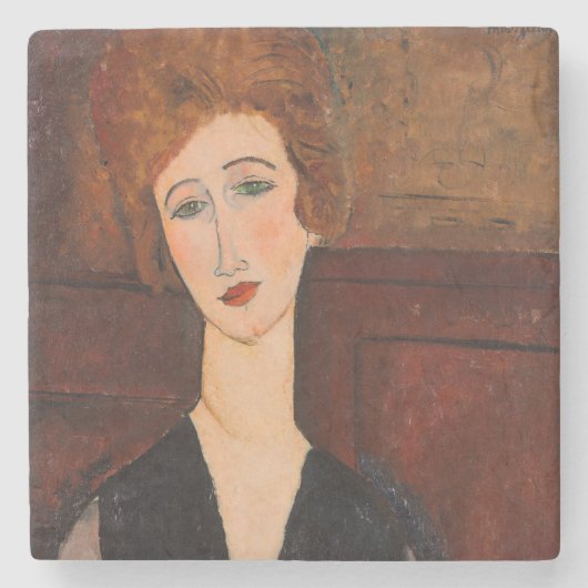 Amedeo Modigliani - Portrait einer Frau Steinuntersetzer (Vorderseite)