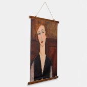 Amedeo Modigliani - Portrait einer Frau Wandteppich Mit Holzrahmen (Gewinkelt)