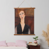 Amedeo Modigliani - Portrait einer Frau Wandteppich Mit Holzrahmen (Schlafzimmer)