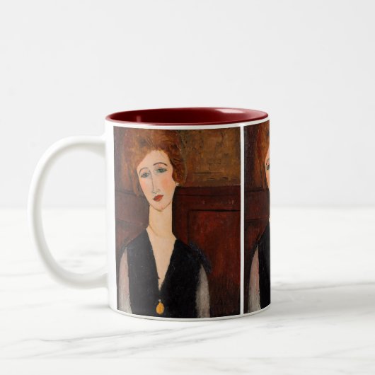 Amedeo Modigliani - Portrait einer Frau Zweifarbige Tasse (Links)