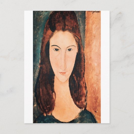 Amedeo Modigliani - Portrait eines jungen Mädchens Postkarte (Vorderseite)