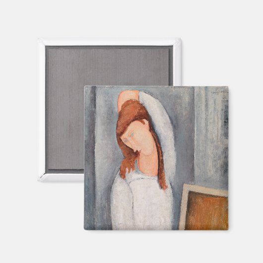 Amedeo Modigliani - Portrait Jeanne Hebuterne #1 Magnet (Vorderseite/Rückseite)