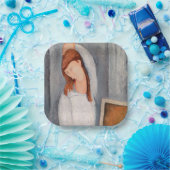 Amedeo Modigliani - Portrait Jeanne Hebuterne #1 Pappteller (Party)