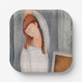 Amedeo Modigliani - Portrait Jeanne Hebuterne #1 Pappteller
