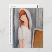 Amedeo Modigliani - Portrait Jeanne Hebuterne #1 Postkarte (Vorne/Hinten)