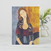 Amedeo Modigliani - Portrait Jeanne Hebuterne #2 Dankeskarte (Stehend Vorderseite)
