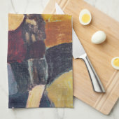 Amedeo Modigliani - Portrait Jeanne Hebuterne #2 Geschirrtuch (Viertel Falte)