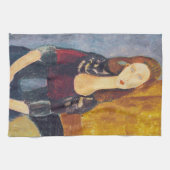 Amedeo Modigliani - Portrait Jeanne Hebuterne #2 Geschirrtuch (Horizontal)