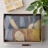 Amedeo Modigliani - Portrait Jeanne Hebuterne #2 Seidenpapier (Geschenk)