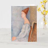 Amedeo Modigliani - Portrait Jeanne Hebuterne #3 Karte (Gelbe Blume)