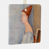 Amedeo Modigliani - Portrait Jeanne Hebuterne #3 Keramikornament (Rechts)