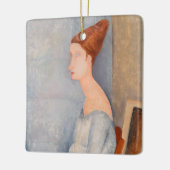 Amedeo Modigliani - Portrait Jeanne Hebuterne #3 Keramikornament (Links)