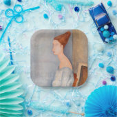 Amedeo Modigliani - Portrait Jeanne Hebuterne #3 Pappteller (Party)