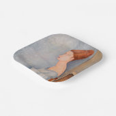 Amedeo Modigliani - Portrait Jeanne Hebuterne #3 Pappteller (Gewinkelt)