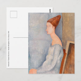 Amedeo Modigliani - Portrait Jeanne Hebuterne #3 Postkarte