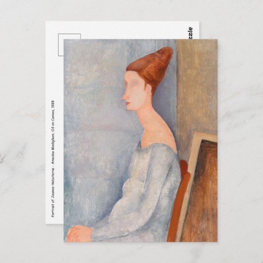 Amedeo Modigliani - Portrait Jeanne Hebuterne #3 Postkarte (Vorne/Hinten)