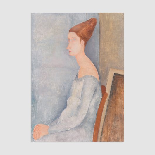 Amedeo Modigliani - Portrait Jeanne Hebuterne #3 Seidenpapier