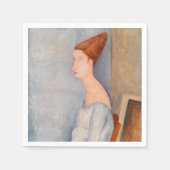 Amedeo Modigliani - Portrait Jeanne Hebuterne #3 Serviette (Vorderseite)