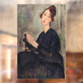 Amedeo Modigliani - Portrait von Dedie Hayden Fensteraufkleber (Blatt 2)