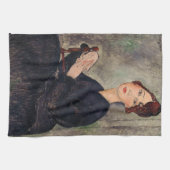 Amedeo Modigliani - Portrait von Dedie Hayden Geschirrtuch (Horizontal)