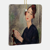 Amedeo Modigliani - Portrait von Dedie Hayden Keramikornament (Rechts)