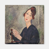 Amedeo Modigliani - Portrait von Dedie Hayden Magnet (Vorne)