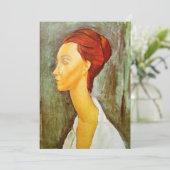Amedeo Modigliani - Portrait von Lunia Tschechowsk Einladung (Stehend Vorderseite)