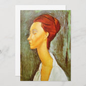 Amedeo Modigliani - Portrait von Lunia Tschechowsk Einladung (Vorne/Hinten)