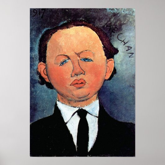Amedeo Modigliani - Portrait von Mechan Poster (Vorne)