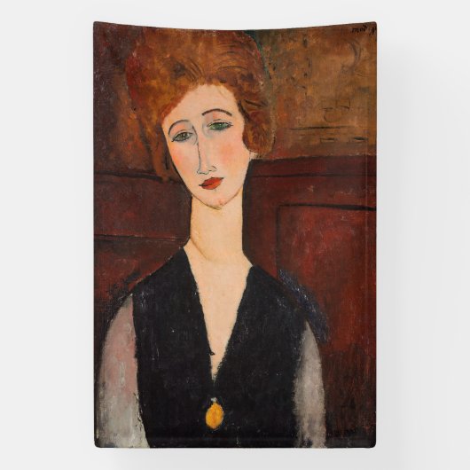 Amedeo Modigliani - Porträt einer Frau Banner (Vertikal)